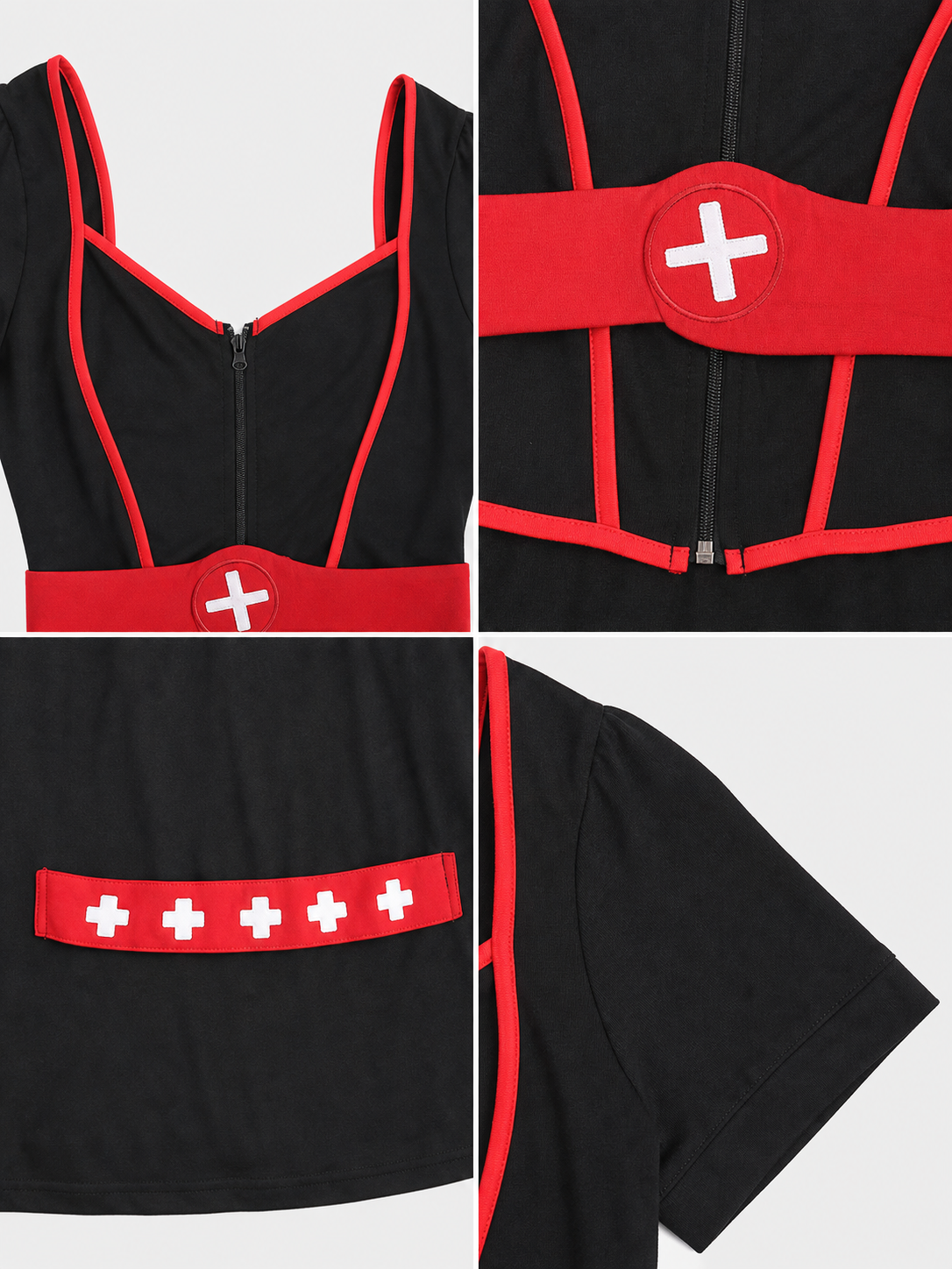Medical Costume with Red Belt and White Crosses