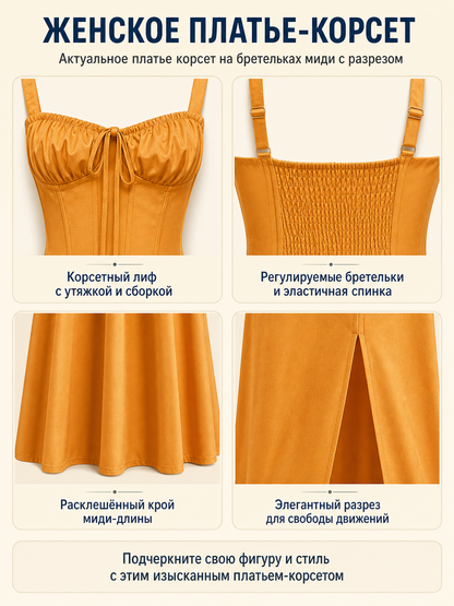 Strappy, fitted dress with a flared skirt detail view