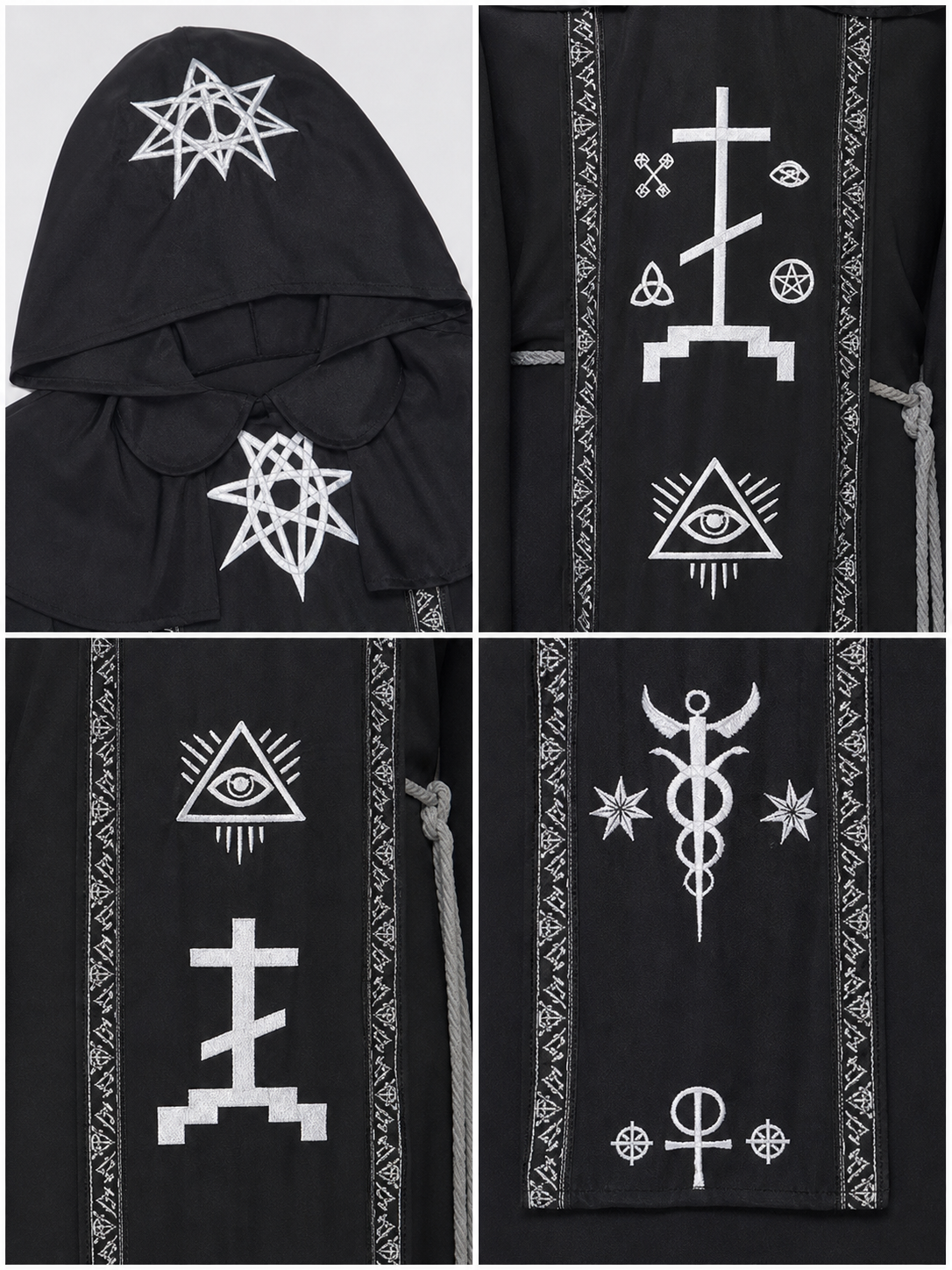 Hooded Wizard Costume, Cosplay Robe