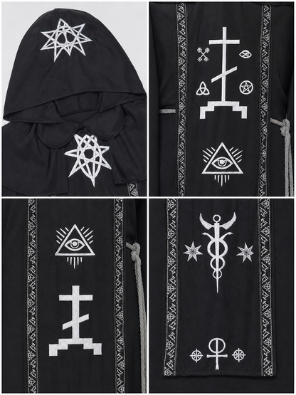 Hooded Wizard Costume, Cosplay Robe