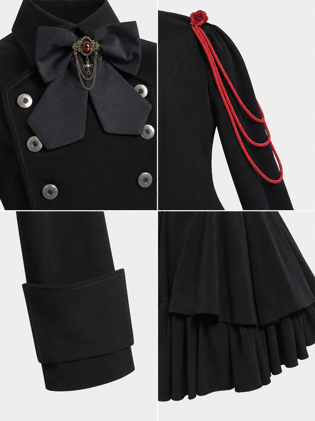 Gothic Steampunk Dress with Bow