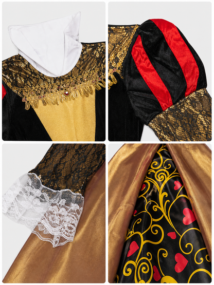 Fantasy-Style Queen of Hearts Cosplay Dress
