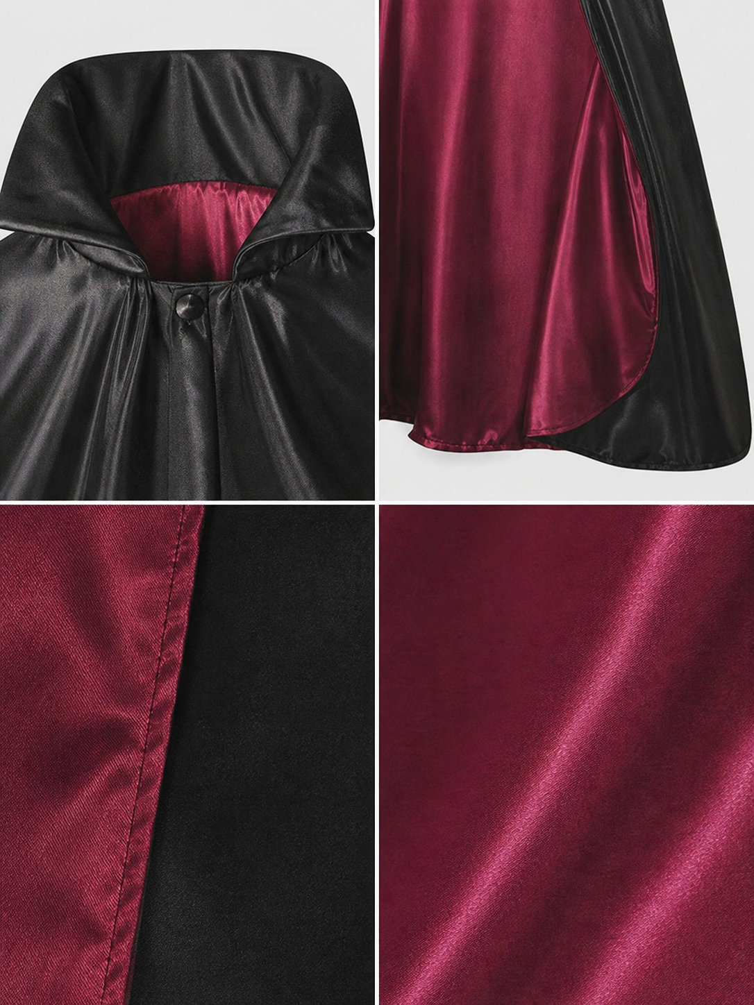 Gothic vampire costume with cape and vest