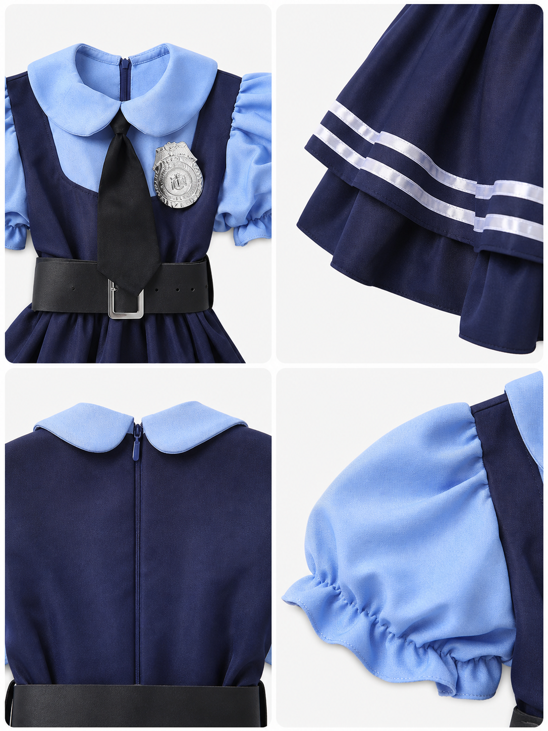 Bunny Stage Costume with Ears and Full Skirt detail view