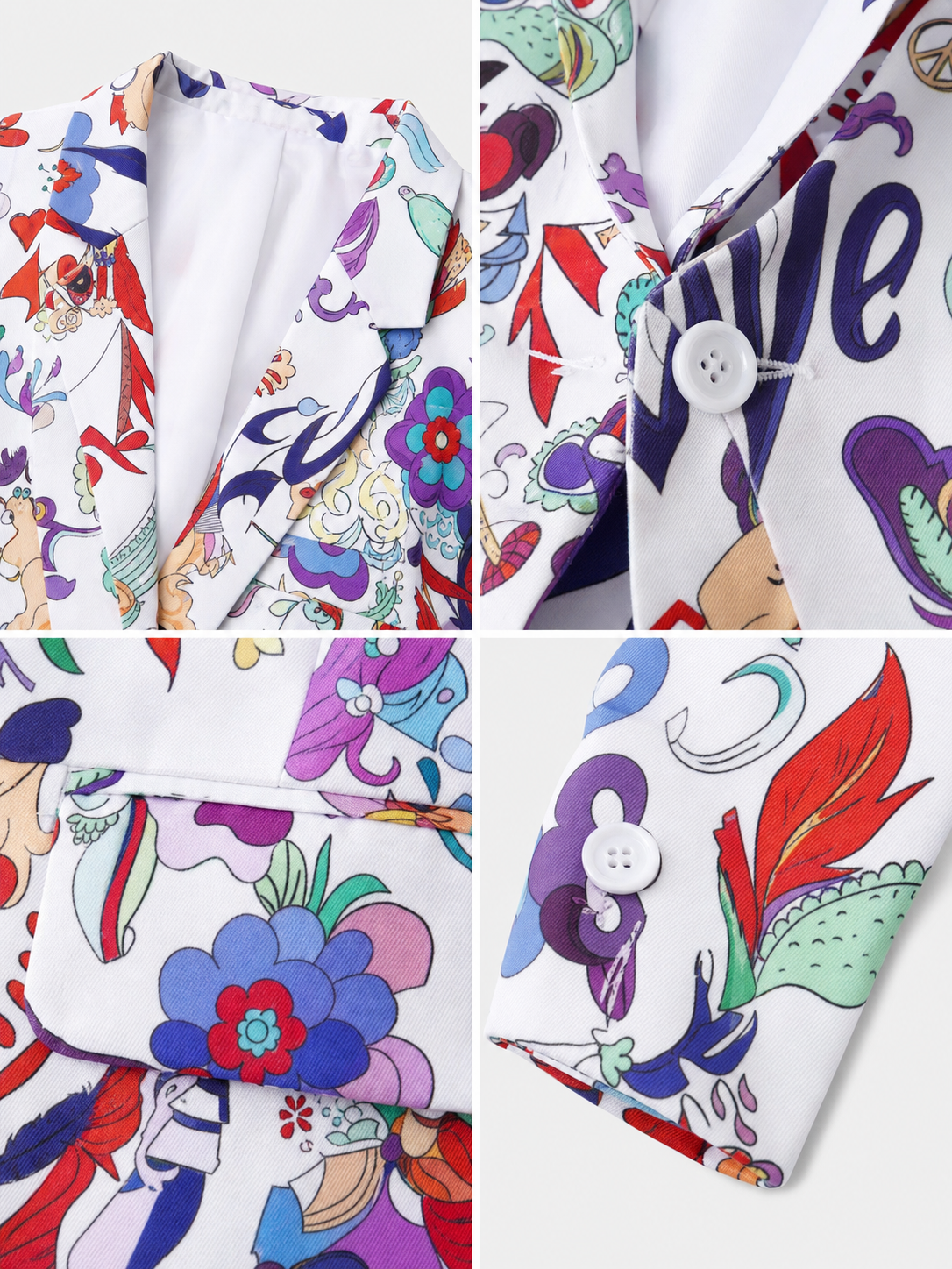 Costume with LOVE print — jacket and pants