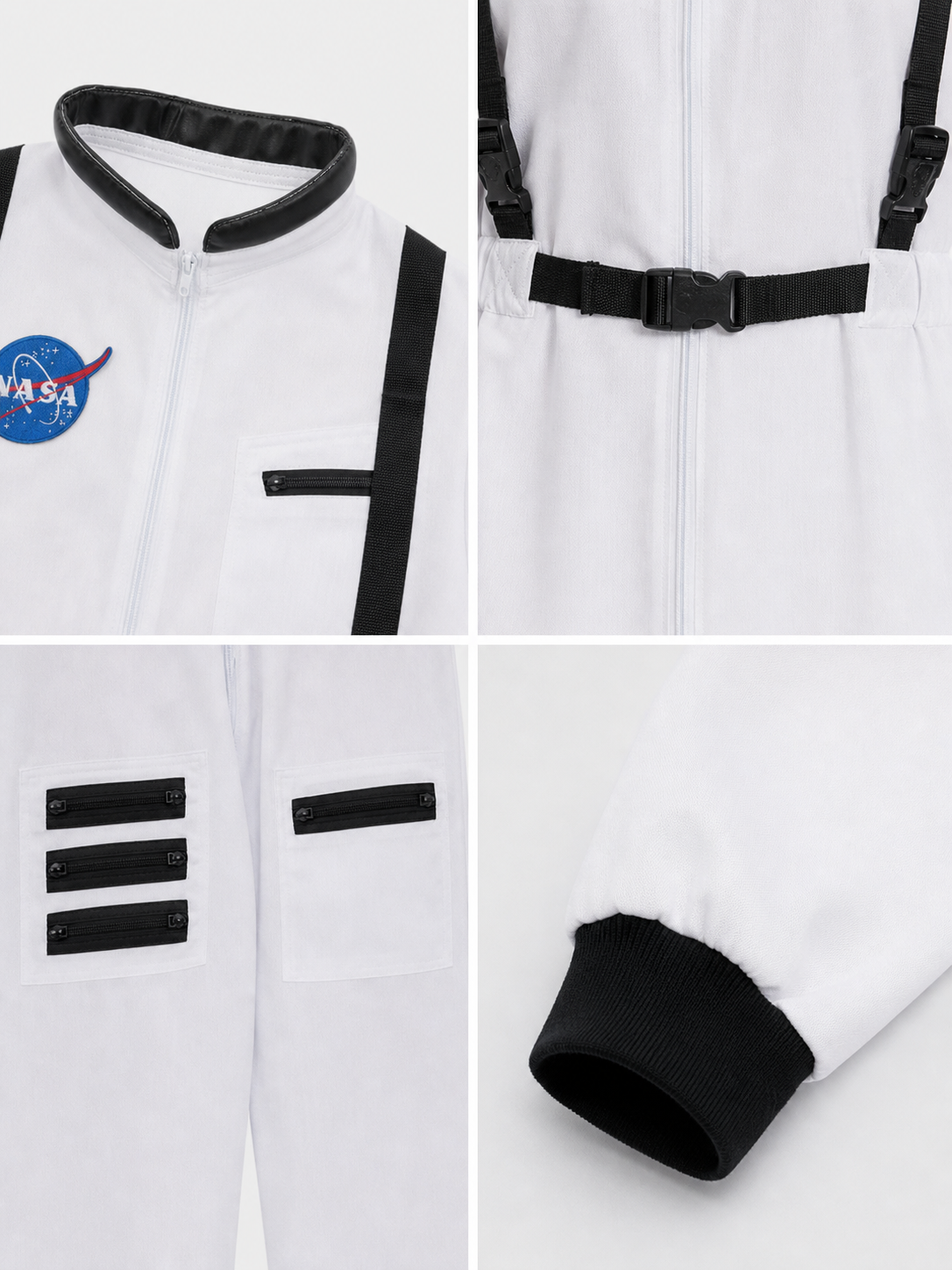 Astronaut Jumpsuit with Pockets and Emblems