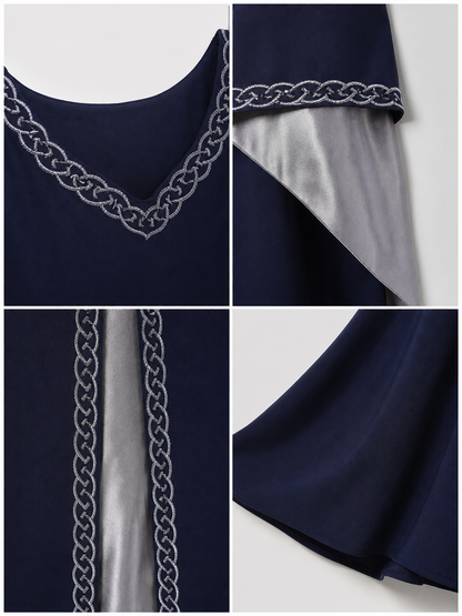 Long-Sleeve Medieval-Style Maxi Dress
