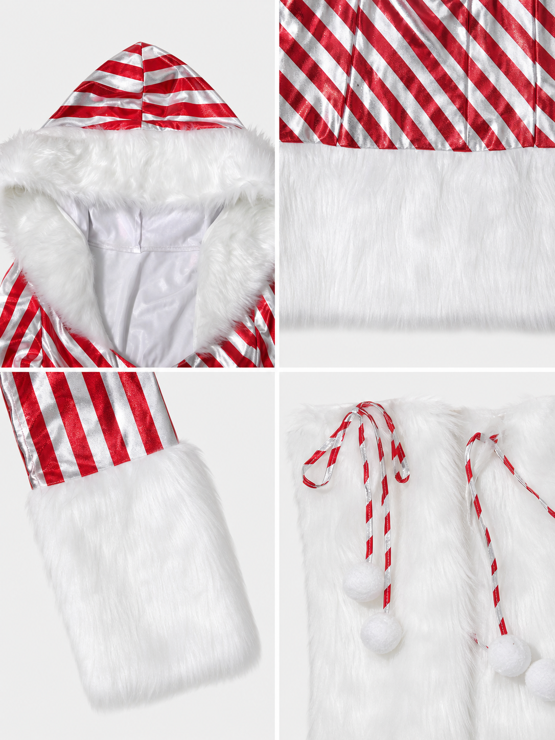 Holiday costume dress with a hood and belt