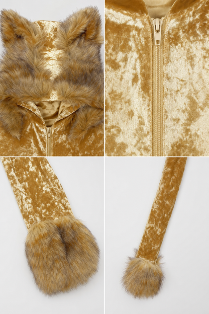 Lion cosplay costume with hood and tail