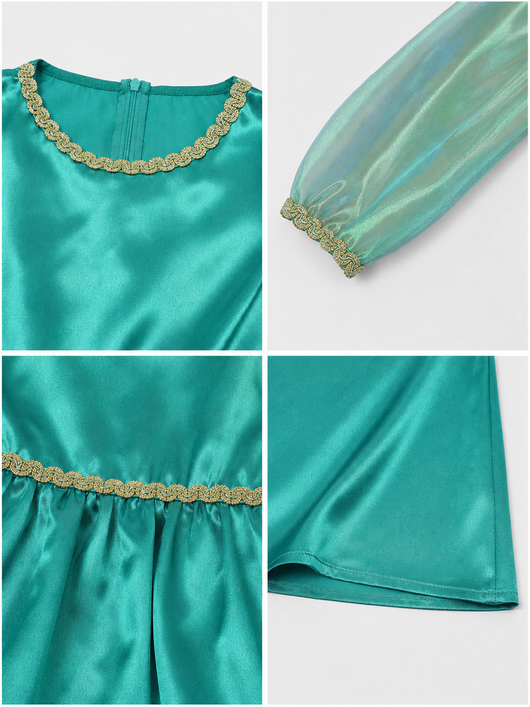 Green fairy-elf costume with wings and headband