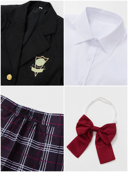 Gogo Yubari School-Style Cosplay Costume detail view