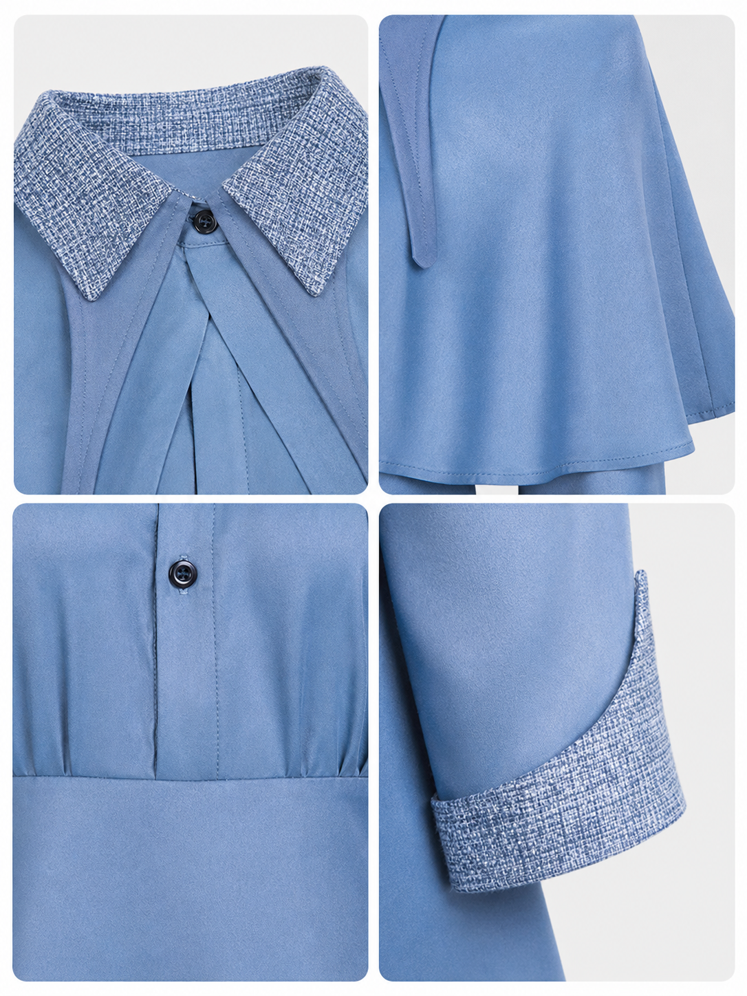 Beauxbatons Cosplay Dress with Capelet, Blue