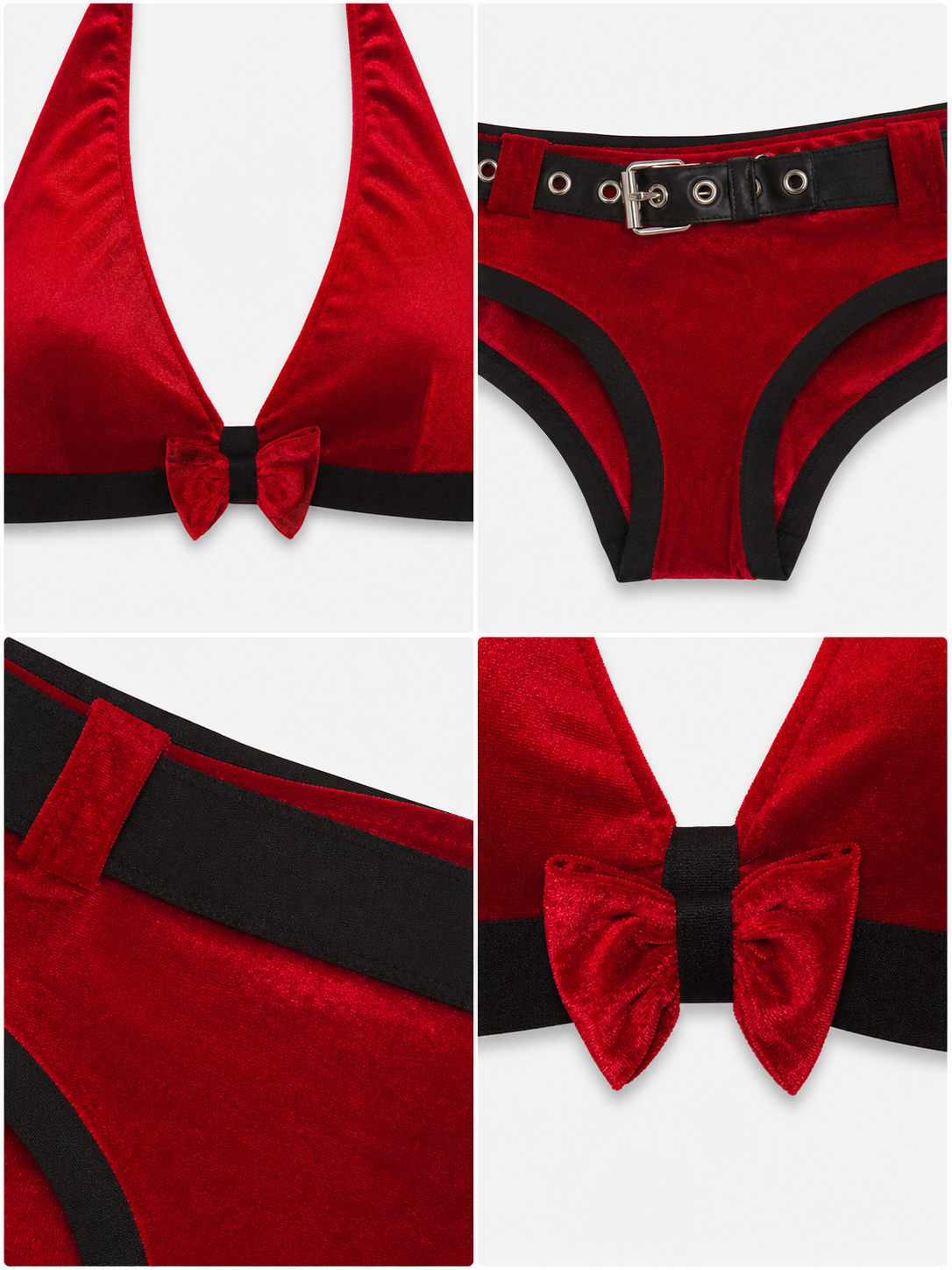 Red and Black Christmas Hooded Costume