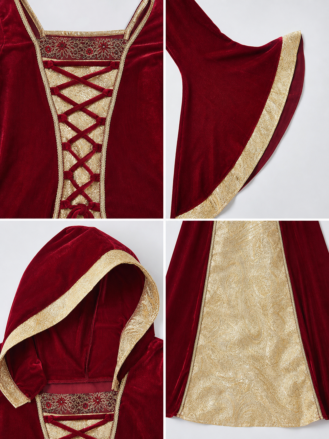 Medieval Hooded Zombie Cosplay Costume