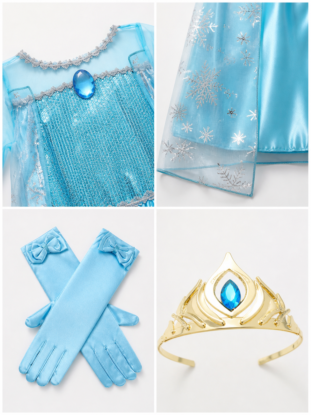 Snow Queen Costume for Halloween and Cosplay detail view
