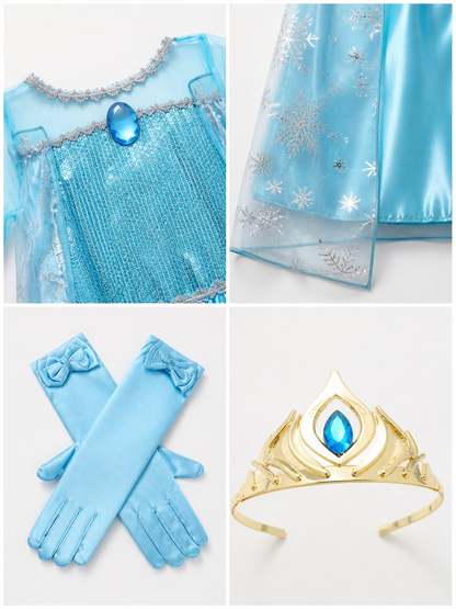 Snow Queen Costume for Halloween and Cosplay detail view