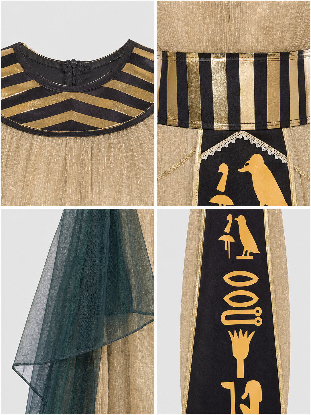 Egyptian-Style Carnival Costume with Cape