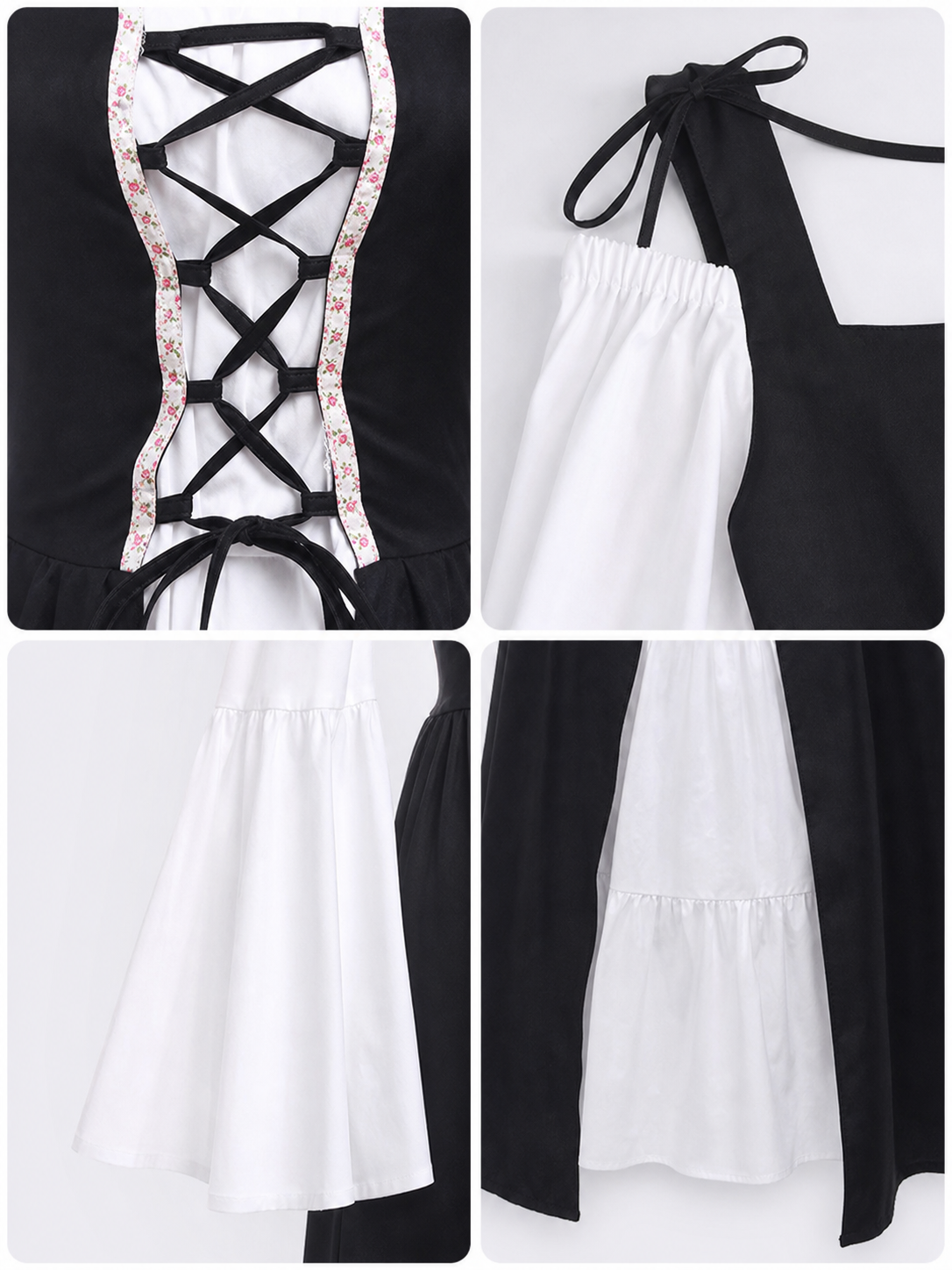 Gothic Medieval Dress with Corset Bodice