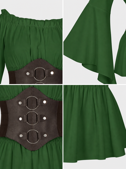 Renaissance-Style Costume Dress with Belt