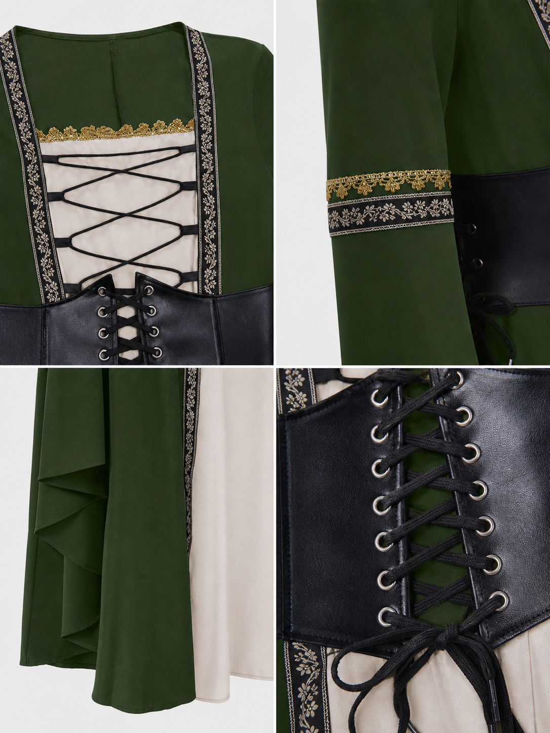 Gothic Costume Dress in a Medieval Style