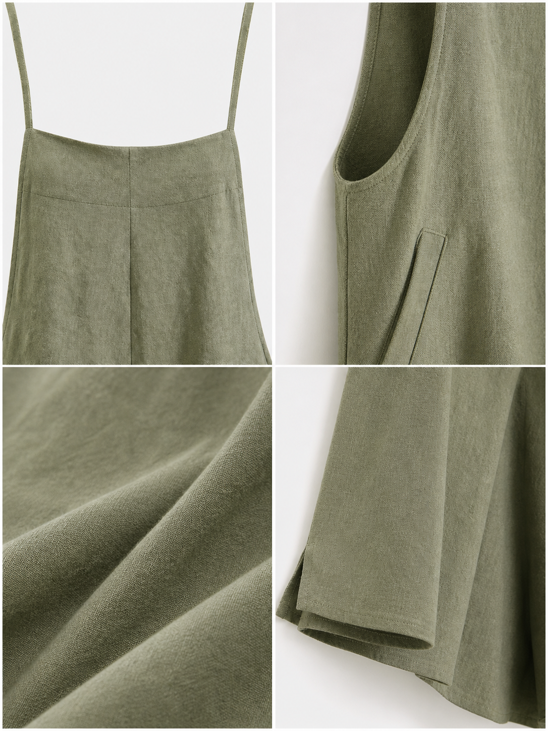 Olive Palazzo Pants with Bib
