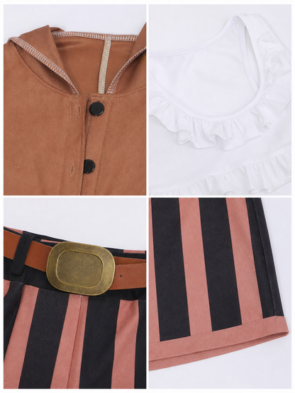 Poni cosplay costume from One Piece with jacket and shorts