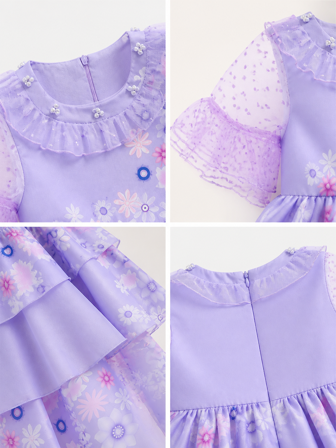 Lavender Princess Costume for Halloween detail view