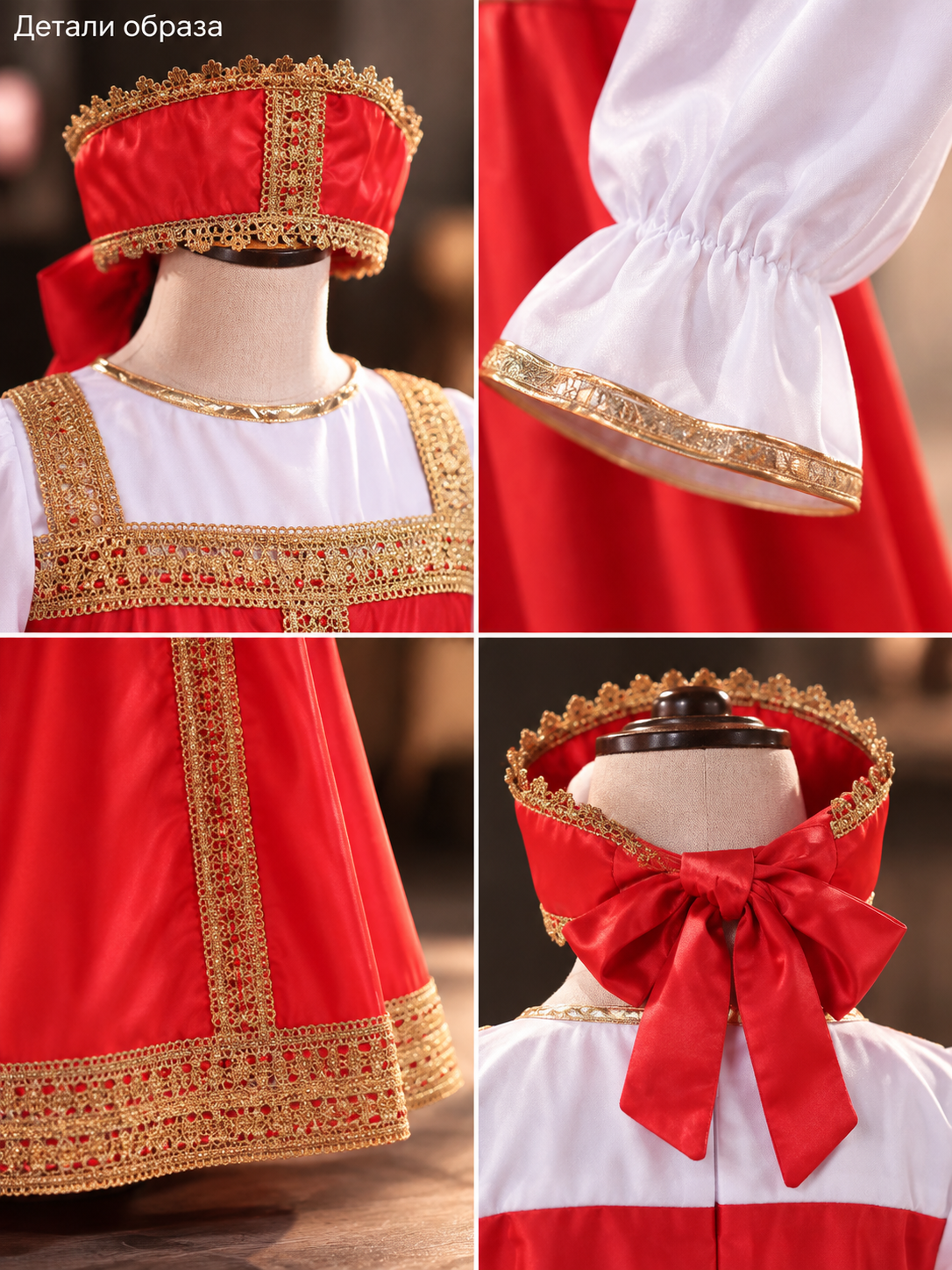 Long Carnival Dress with Headpiece detail view