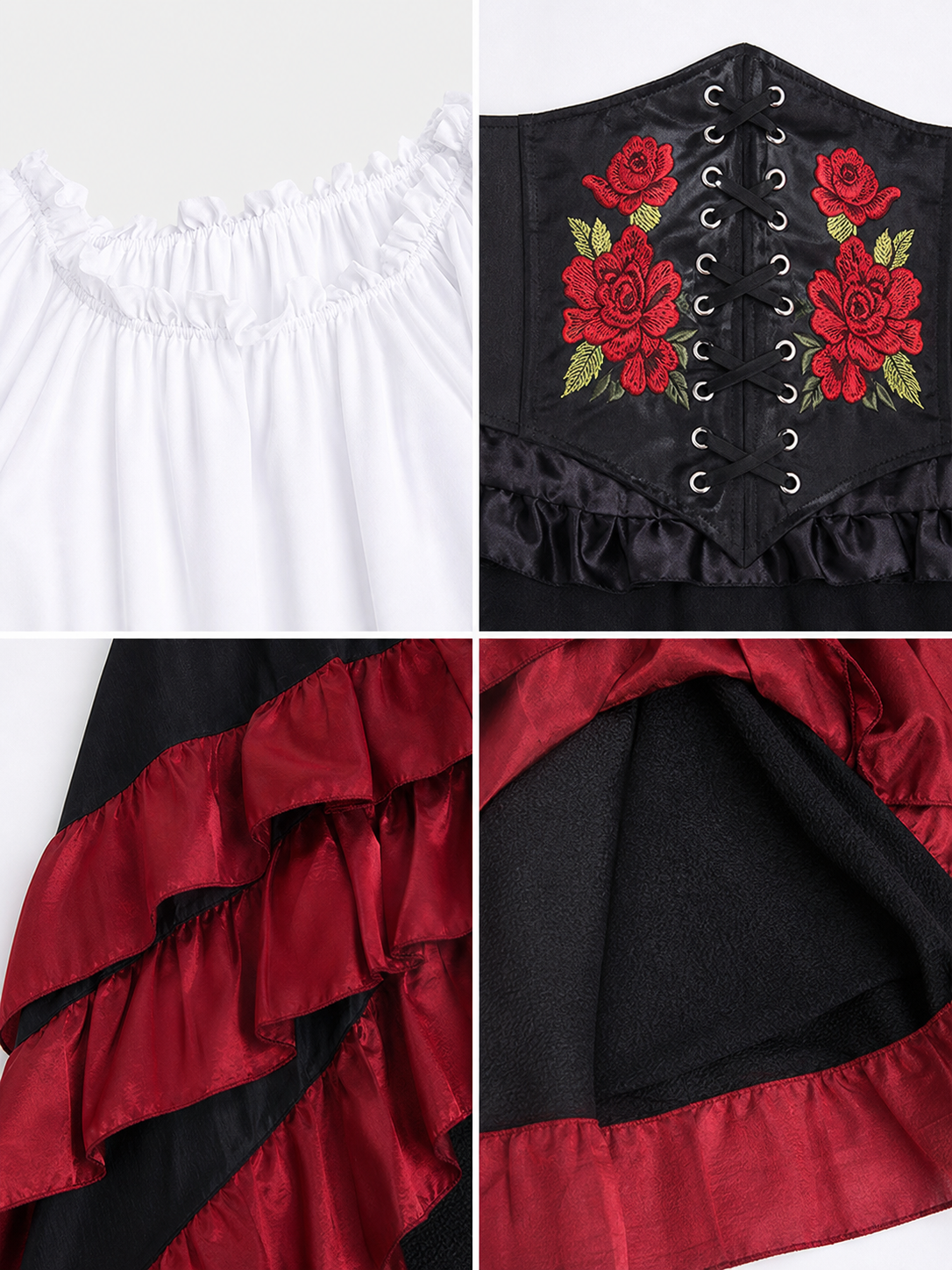 Victorian-style carnival costume with corset