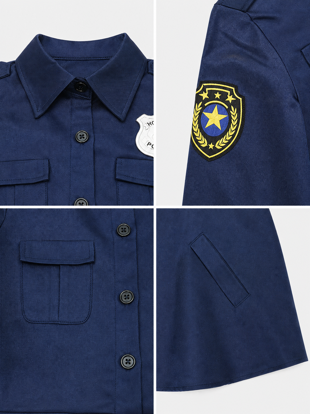 Police Officer Costume Dress with Cap