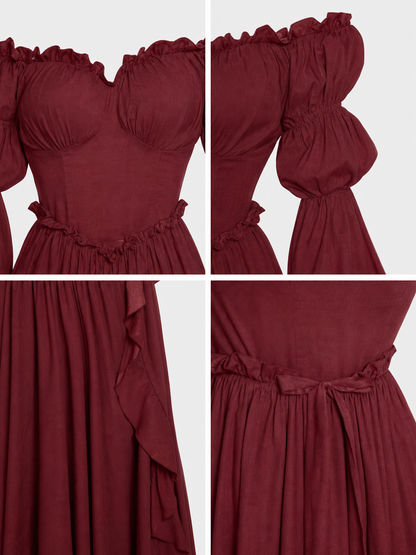 Long Vintage-Style Evening Dress