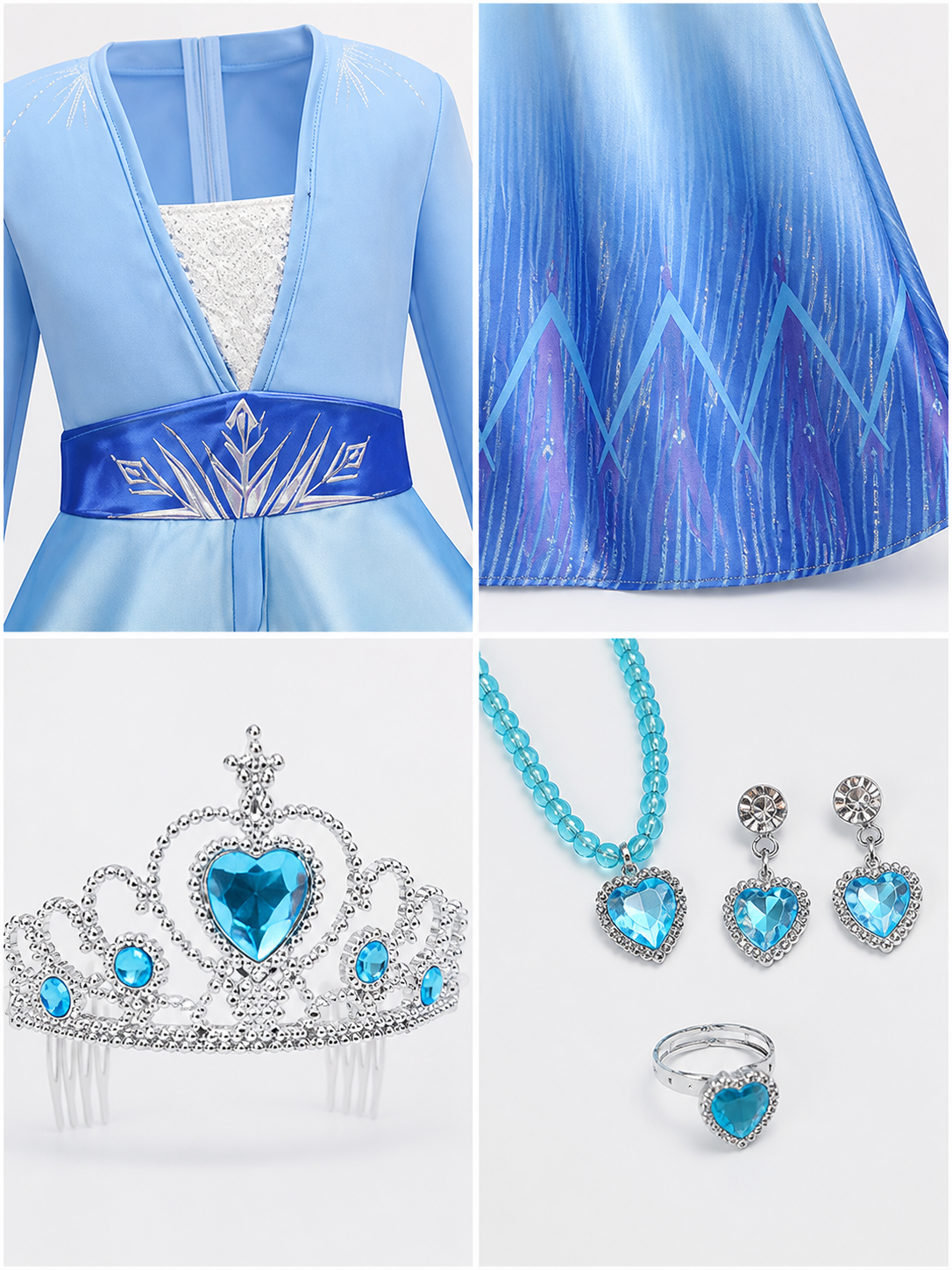 Snow Queen Halloween Carnival Costume detail view