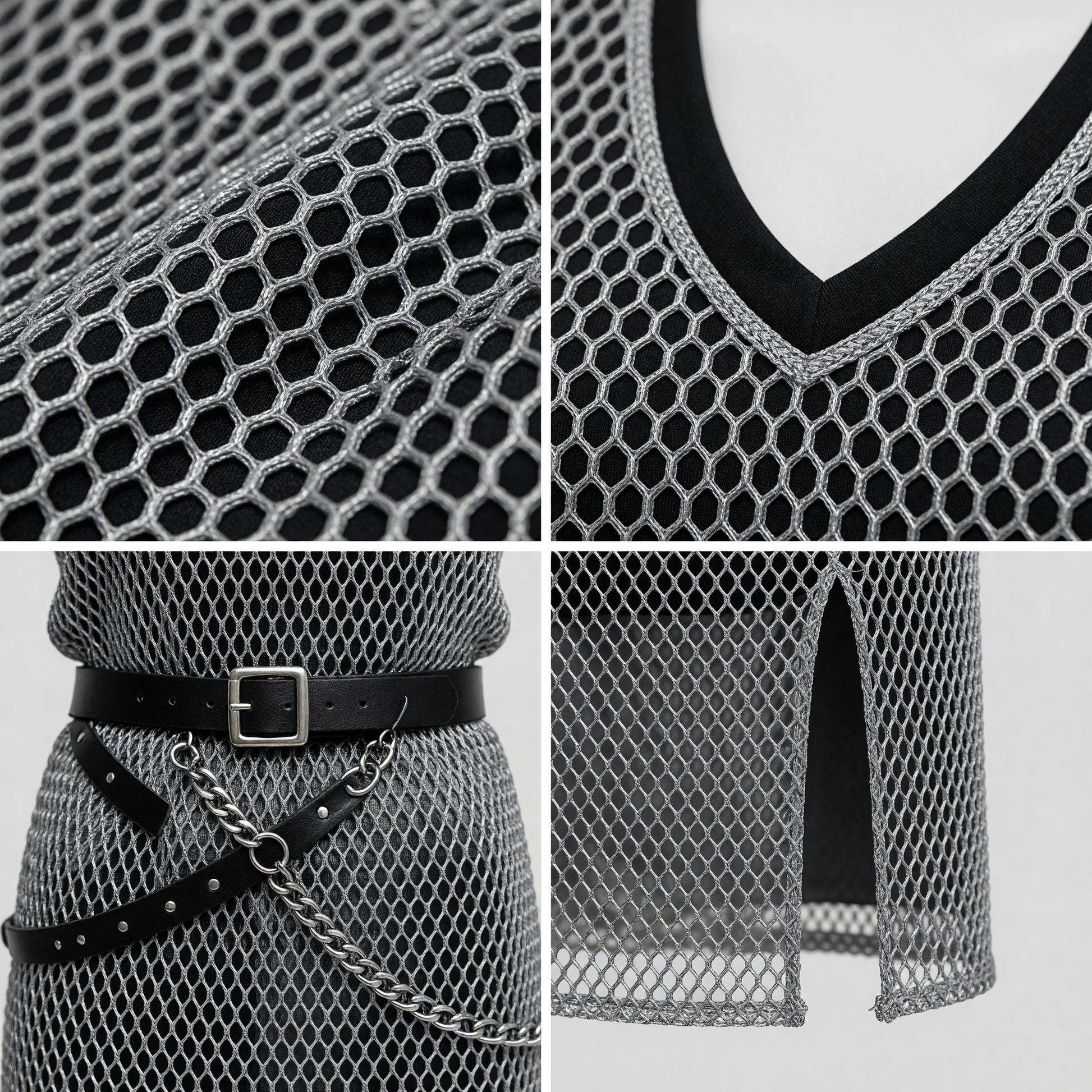 Sleeveless Renaissance-Style Dress with Slits