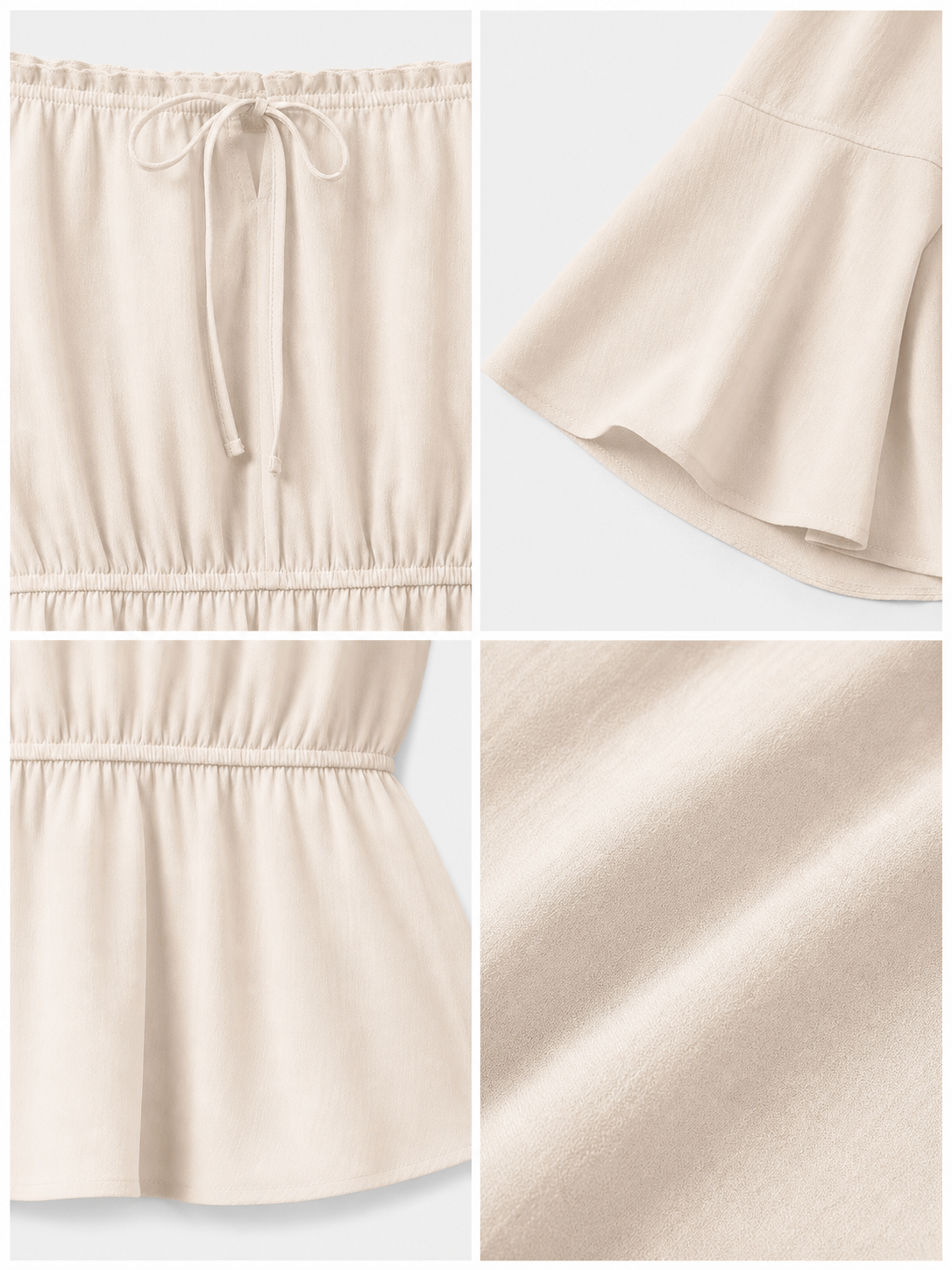 Off-the-Shoulder Blouse with Flared Sleeves