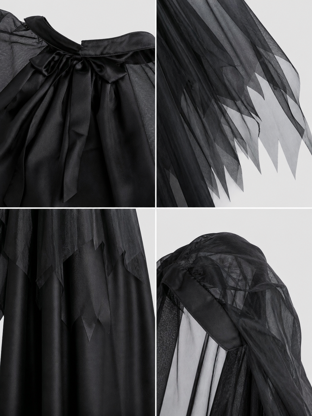 Halloween Costume: Black Dress with a Long Veil