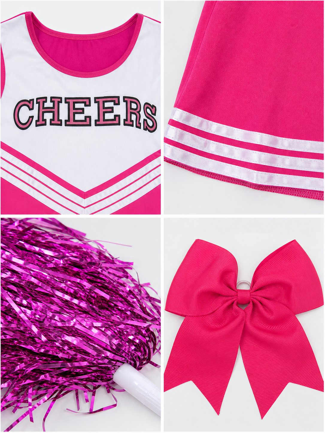 Cheerleading-Style Stage Costume with Accessories