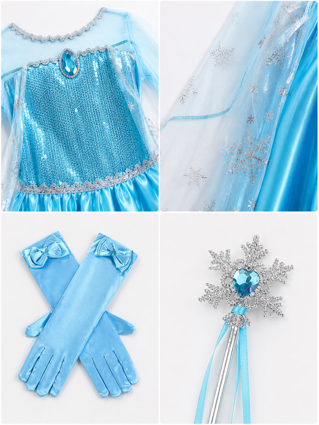 Snow Queen Halloween Costume detail view