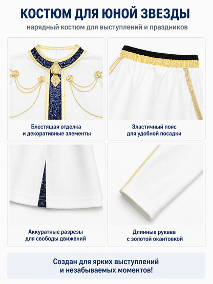 Children’s Stage Costume with Gold Trim detail view