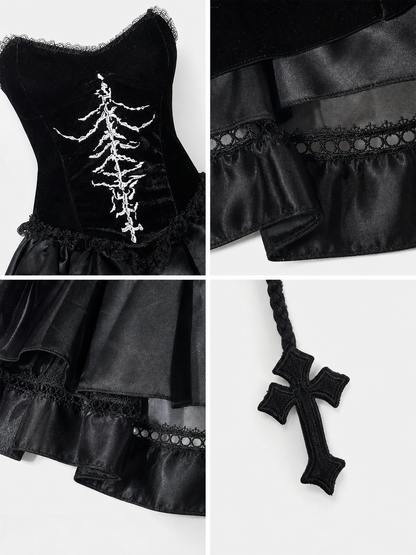 Gothic Lace Halloween Cosplay Dress