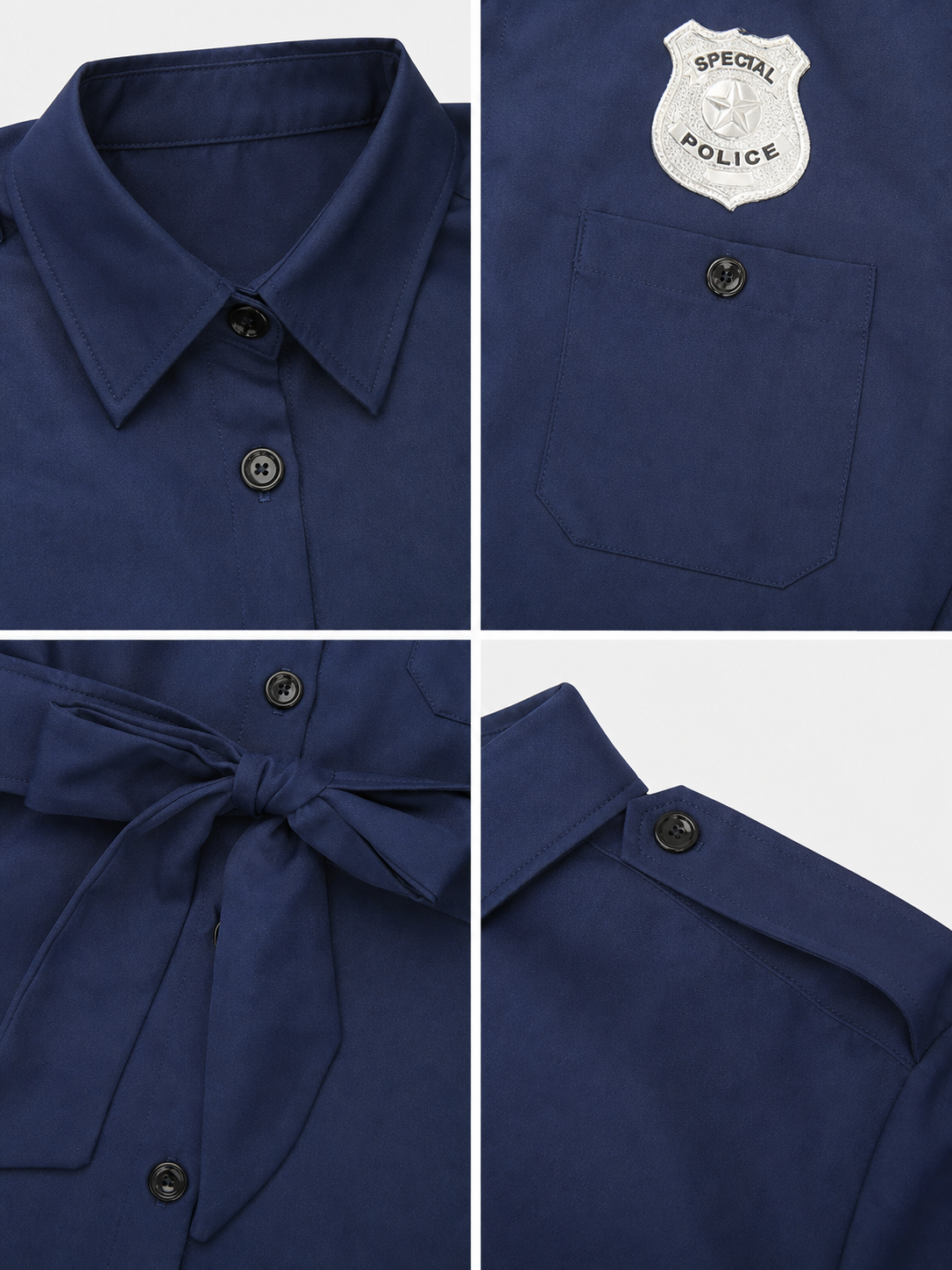 Police-Style Costume Dress with Cap