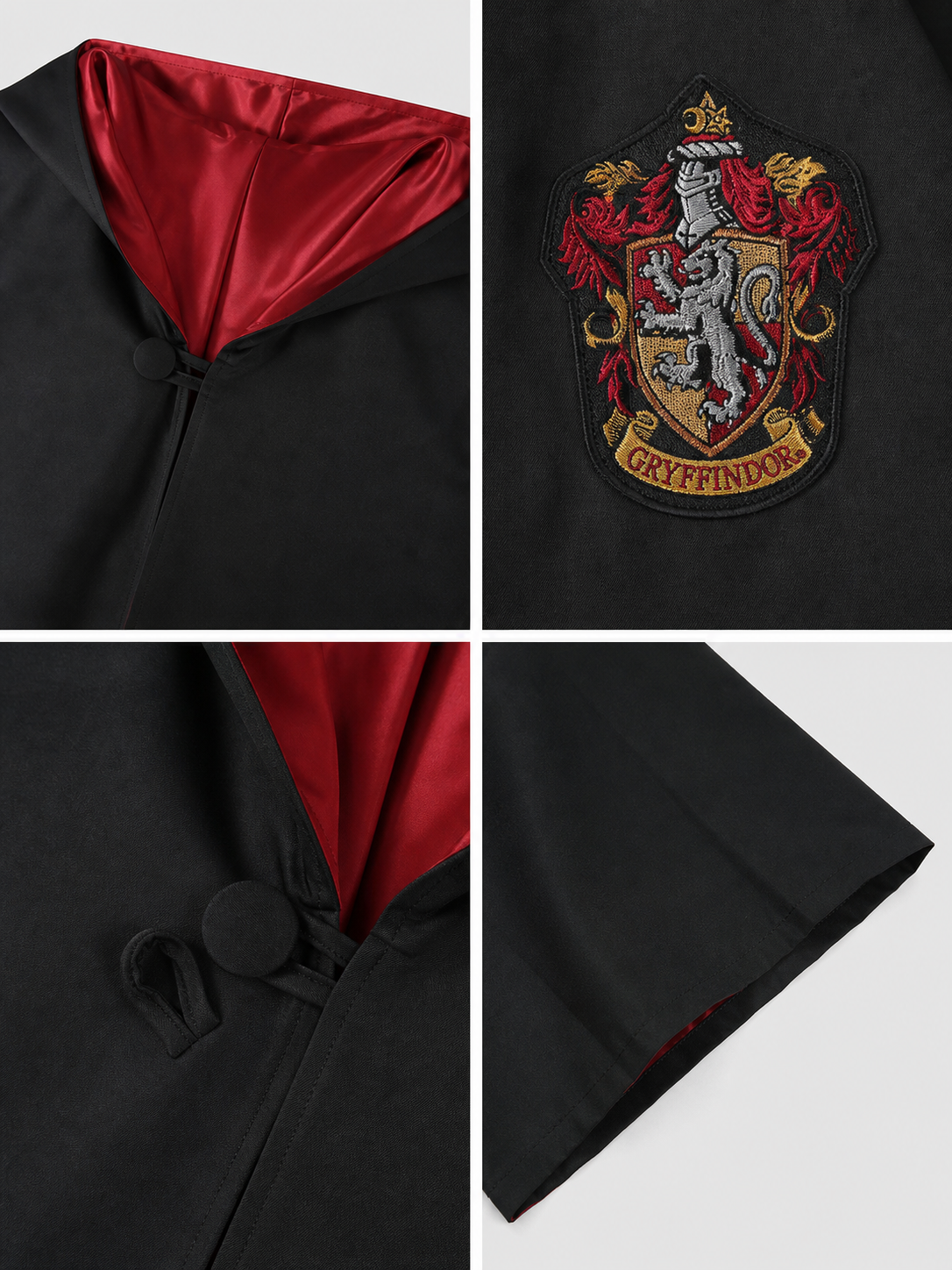 Harry Potter Costume, Black Robe, Red Lining