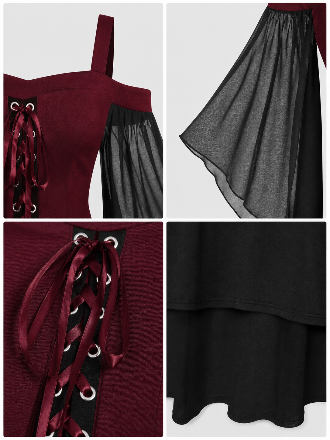 Strappy Gothic Lace-Up Dress
