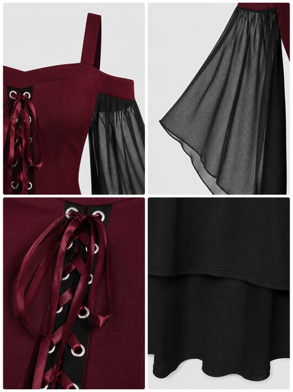 Strappy Gothic Lace-Up Dress