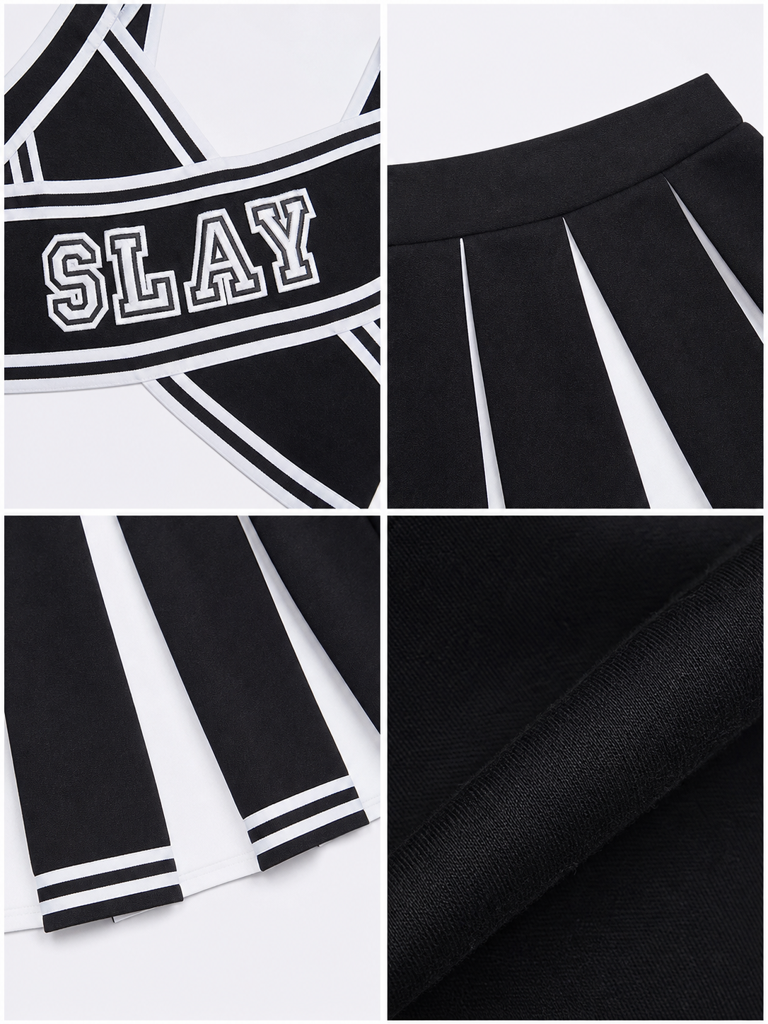 Cheerleading-Style Performance Costume, Top and Skirt