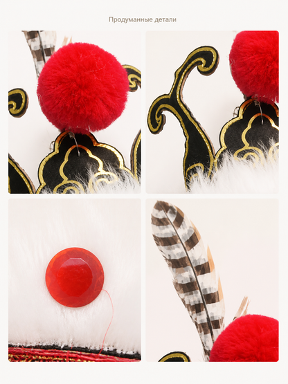 Black and Gold Carnival Headpiece for Cosplay detail view