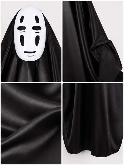 No-Face Costume with Hood, Mask, and Gloves