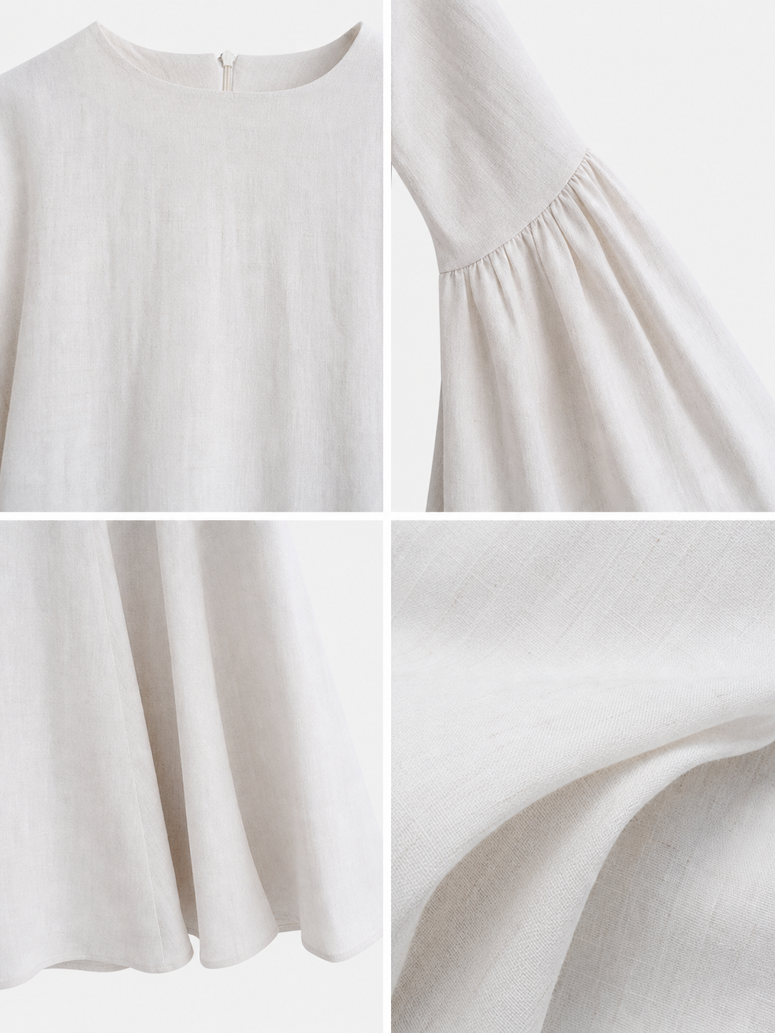 White Boho Maxi Dress with Belt and Flared Sleeves