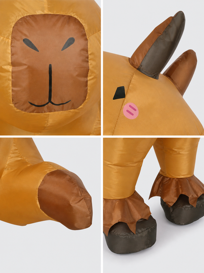 Inflatable animal costume for parties and performances