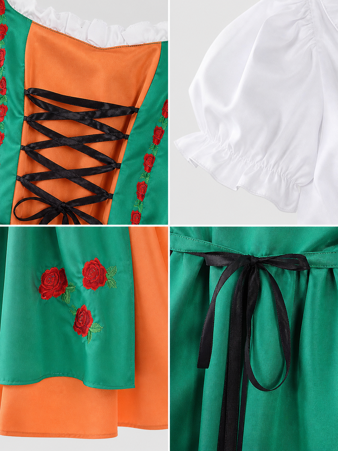 Folk-Style Embroidered Carnival Dress