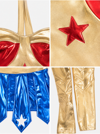 Wonder Woman-Style Superhero Costume for Cosplay